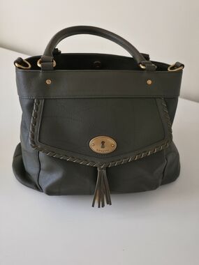 Rosetti Olive Green Leather Tote Bag